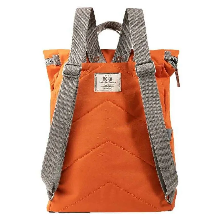 Roka Finchley A Large Sustainable Canvas Backpack - Atomic Orange