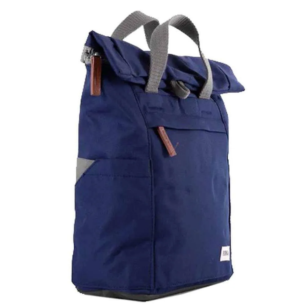 Roka Finchley A Small Sustainable Canvas Backpack - Mineral Blue