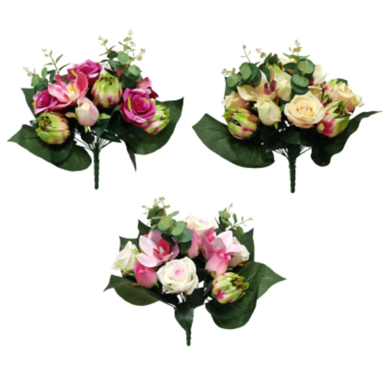 Sincere Floral 37cm Protea Orchid Rosebud Bouquet