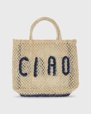 Small Ciao Tote in Natural/Indigo