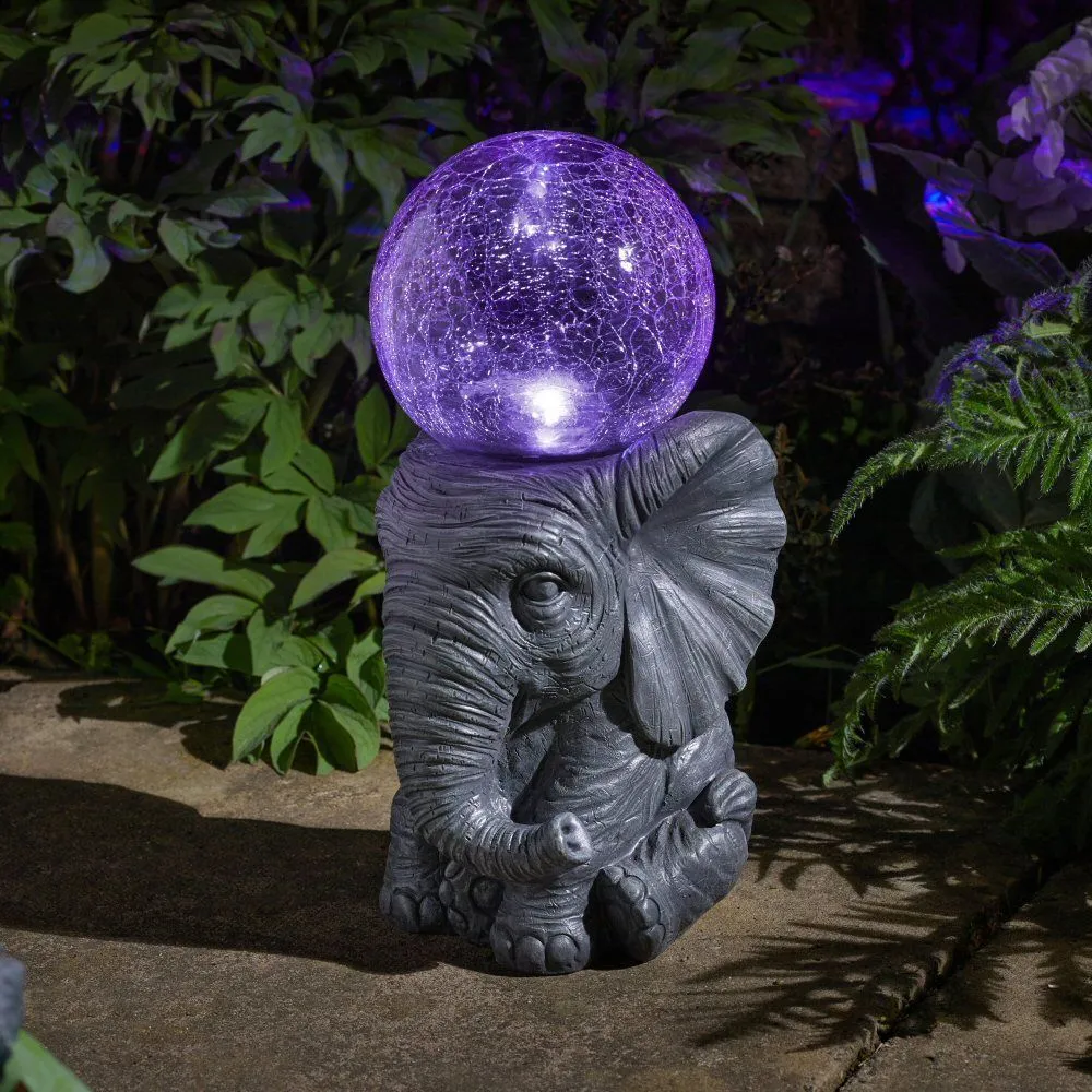 Smart Solar 36cm Elephant Colour Changing Light