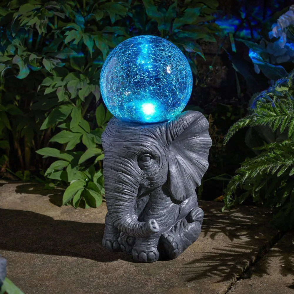 Smart Solar 36cm Elephant Colour Changing Light