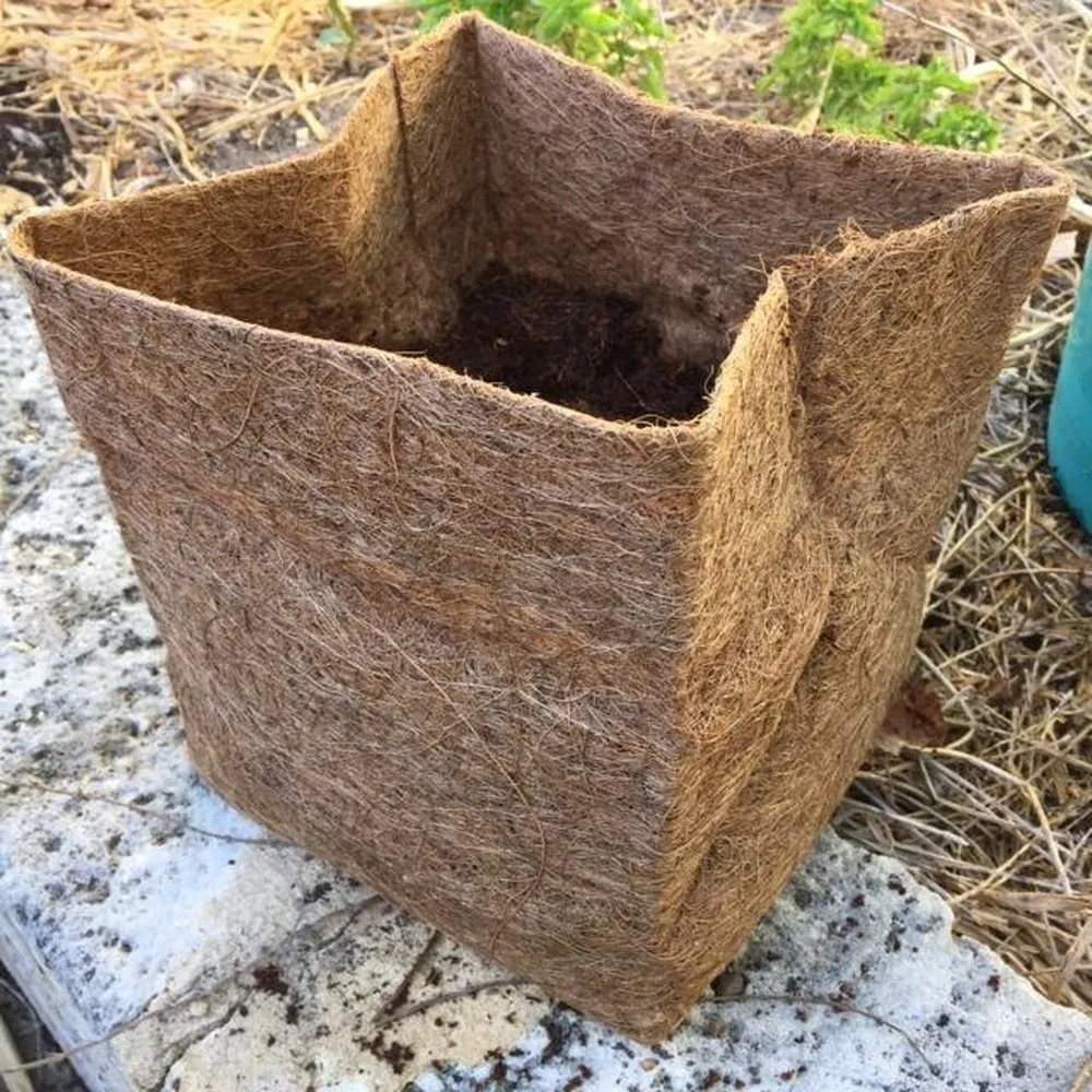 Square Coir Planter Grow Bag With Coir Fibre Block - Hort With Heart