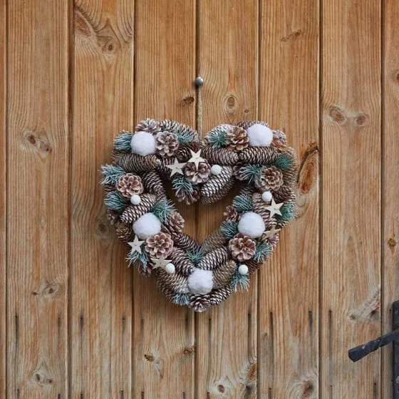 Three Kings FrostPine Heart - 35cm