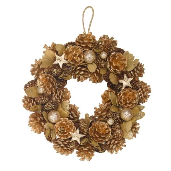 Three Kings GoldFest Wreath 30cm