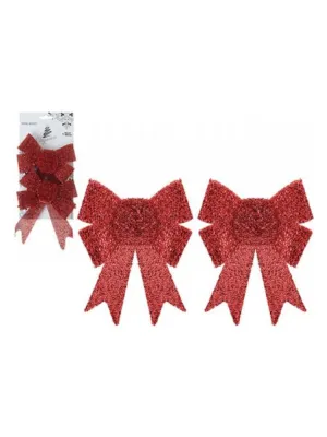 Tinsel Decorative Bow- Pack of 2