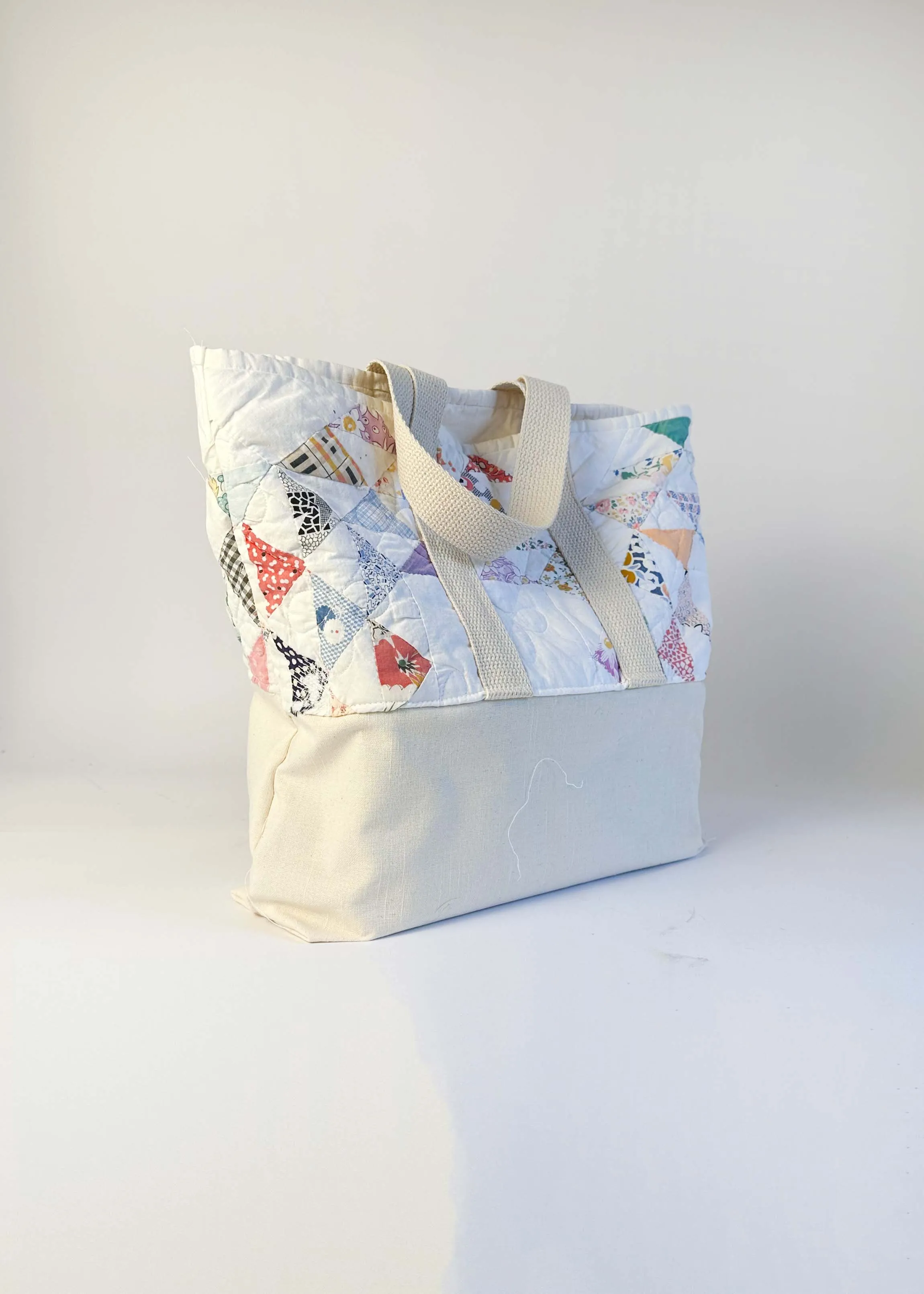 Whimsy Recycled Quilt Canvas Bag