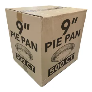 *WHOLESALE* Disposable 9” shallow Aluminum Foil Pie Pans | 500 ct/case