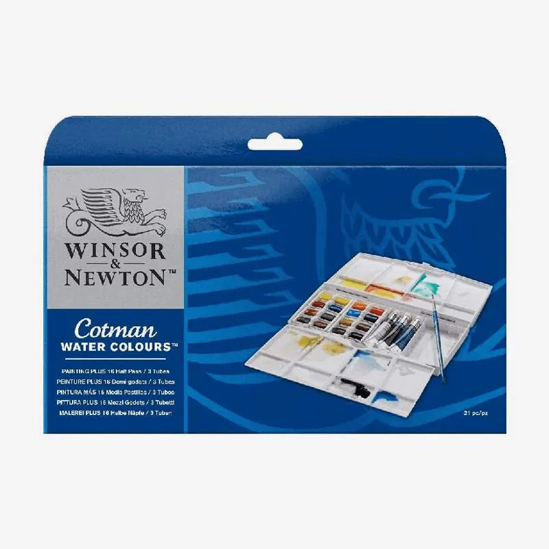 Winsor Newton Cotman Watercolor Box Set Of 21 Half Pans