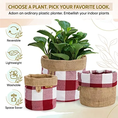 Woven Plant Basket Indoor Garden 5 6 8 Inch Planter Women Plant Pot Cover